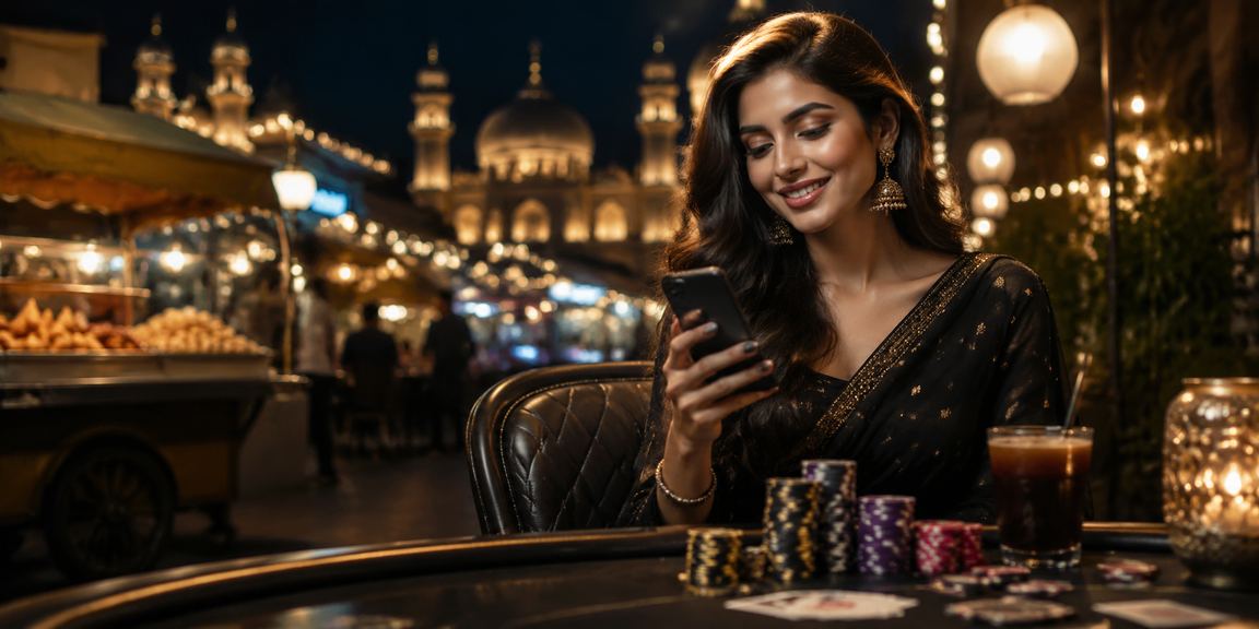 Live dealer poker game action in Lucknow